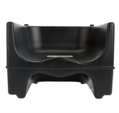 Dual Height Plastic Booster Seat with Strap-BLACK