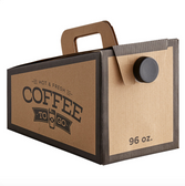 Beverage Take Out Container with Coffee To Go Print - 25/Case-96 oz. 