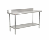 30" x 72" Stainless Steel Table With Backsplash