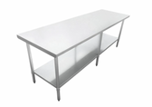 30" x 96" Stainless Steel Table