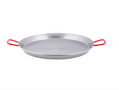 shop | buy | 23" Polished Carbon Steel Paella Pan with Red Handles cspp-23