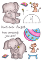 Clear Stamp Set - Balancing Elephant