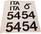 Custom Cut Vinyl Sail Number Set with Country Code and Class Logo. The Example shown is for the RG65 Class