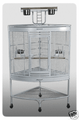 White Corner Parrot Cage with Stand - 3156W