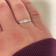 shown stacked with the sterling thin band