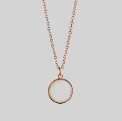 round bezel necklace