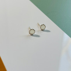 delicate beaded circle earrings
