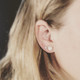 Shown in the second hole with the gallery stud earrings in the first hole