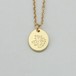 wildflower oval necklace