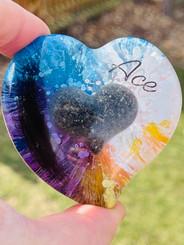 lock of hair & ashes heart keepsake
