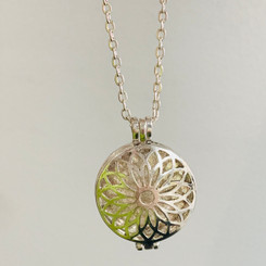 daisy filigree locket