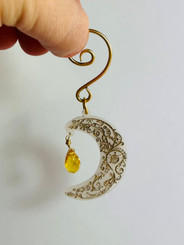 etched moon birthstone ornament