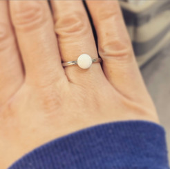 stainless medium dot ring