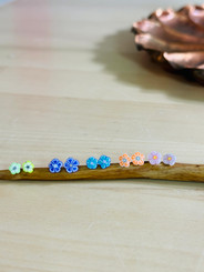 retro flower stud earrings