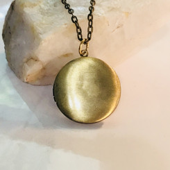 antique brass locket