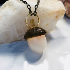 acorn milk and placenta pendant