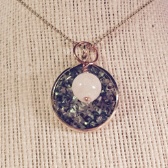 druzy disk and milk pearl