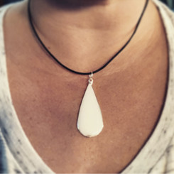 teardrop wire wrapped pendant