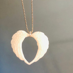 angel wings in a heart