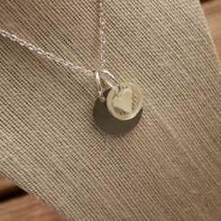 moon & heart pendant