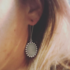 beaded frame earrings