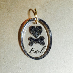heart & bone ashes pendant