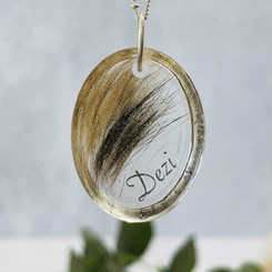 lock of hair memorial pendant