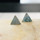 silver bezel, turquoise, and silver flecks