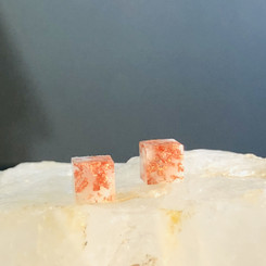 tiny square stud earrings