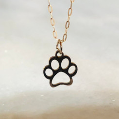 memorial paw print charm