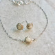shown with matching earrings