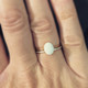 shown stacked with the thin rose gold band