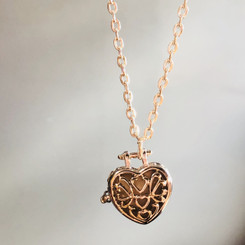heart filigree locket