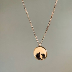 mother & child hedgehog milk necklace