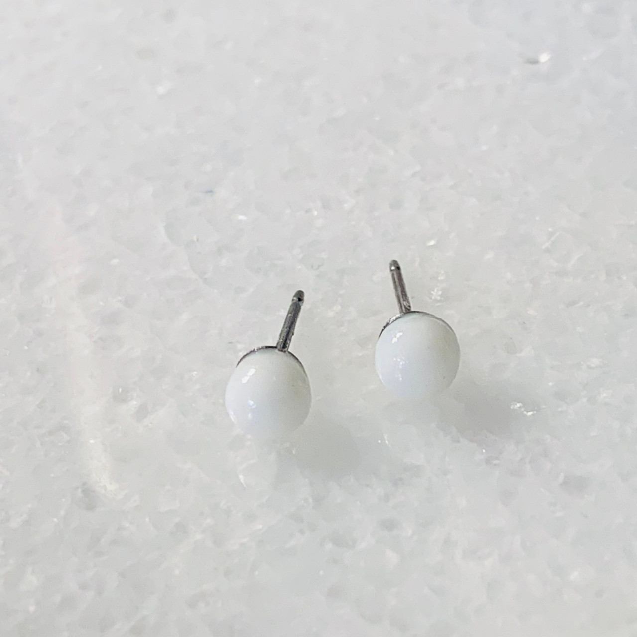 stainless steel pearl studs - Hollyday