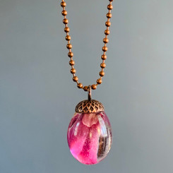 flower teardrop pendant