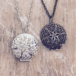 filigree memorial locket