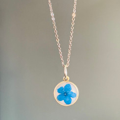 forget me not circle charm
