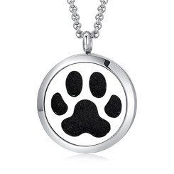 large paw print diffuser necklace