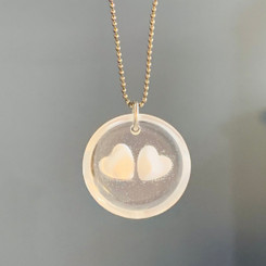 double hearts pendant