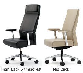 steelcase siento high leather back chair