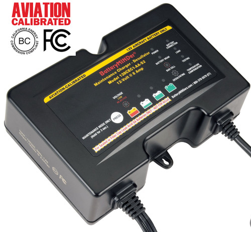 BatteryMINDer® Model 128CEC1-AA-S2: 12V 2/4/8 AMP GILL® Aviation Battery Charger-Maintainer-Desulfator 