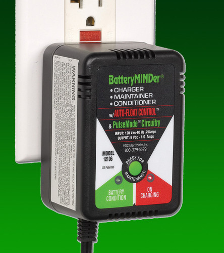 BatteryMINDer Model 12106: 6Volt 1.33 Amp Charger/Maintainer/Desulfator