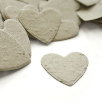 Heart Shaped Plantable Confetti - Dove Grey