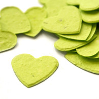 Heart Shaped Plantable Confetti - Lime Green