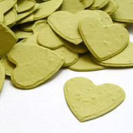 Heart Shaped Plantable Confetti - Olive Green