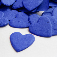 Heart Shaped Plantable Confetti in Royal Blue