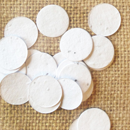 Circle Shaped Plantable Confetti - White
