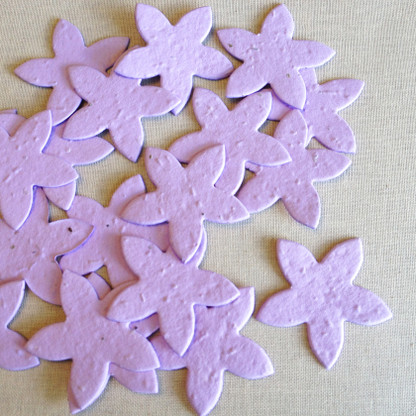 Lavender Star Shaped Wildflower Seeded Plantable Recycled Paper