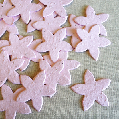 Pink Star Shaped Wildflower Seeded Plantable Recycled Paper